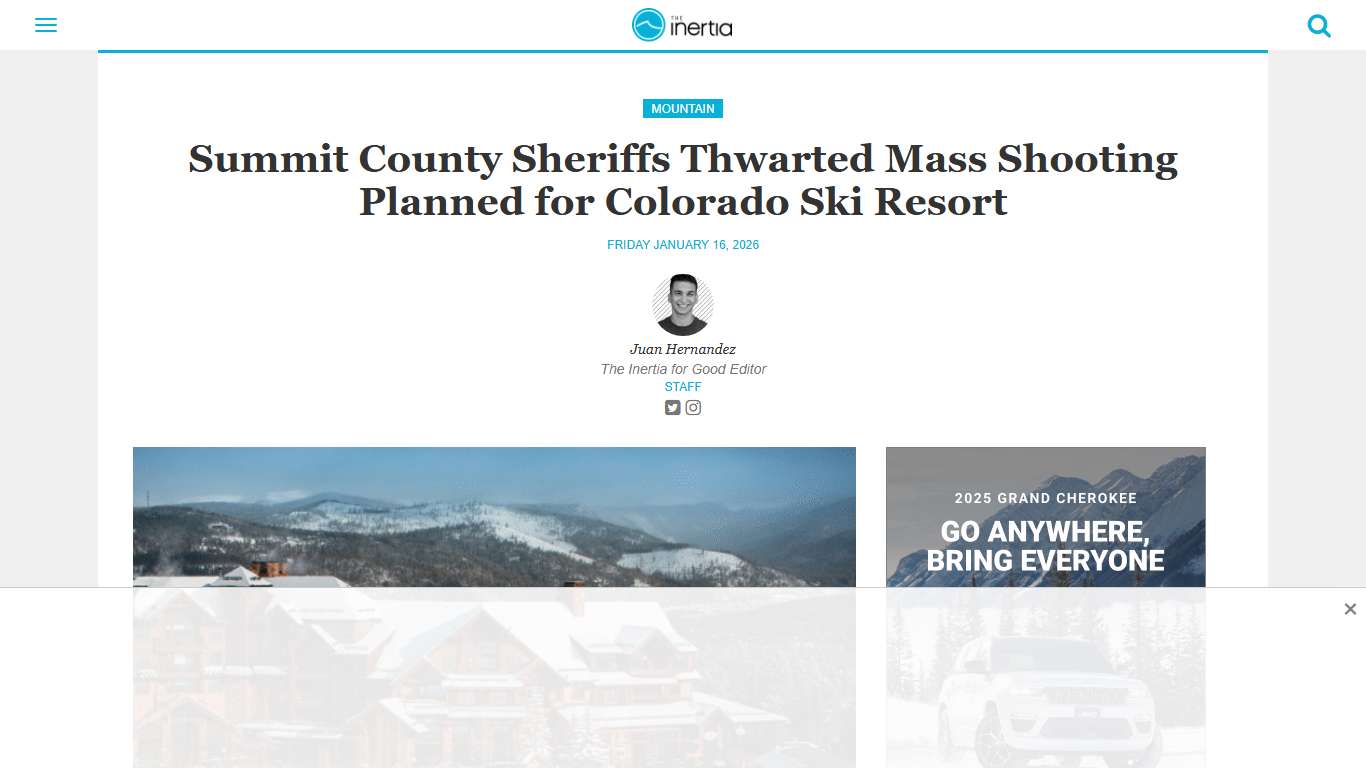 Summit County Sheriffs Thwarted Mass Shooting Planned for Colorado Ski Resort